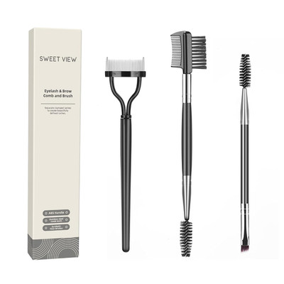 Eyebrow Brush Eyelash Separator Brow Comb & Lash Spoolie Professional Eye Makeup