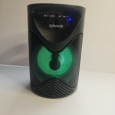 Craig Bluetooth Portable Wireless Speaker CMA3837 LED Color Changing Black