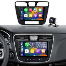 Car Radio Stereo For 2011-2014 Chrysler 200 Apple Carplay Android 15 Gps Navi Bt