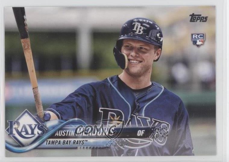 2018 Topps Update Image Variation SP (Smiling Blue Jersey) Austin Meadows s1i