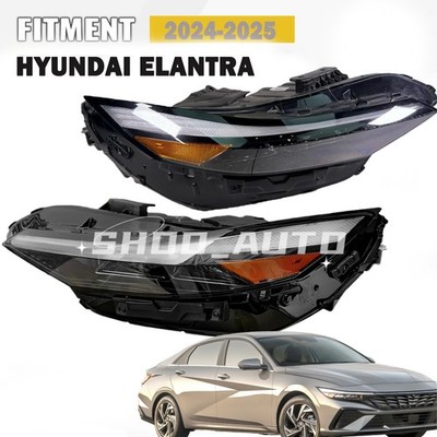 For 2024 2025 Elantra Pair Left/Right Front LED Headlight Assembly Include Bulbs