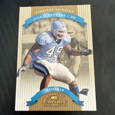 2002 Donruss Classics #175 Rookie Julius Peppers HOF RC /100 Panthers Tarheels