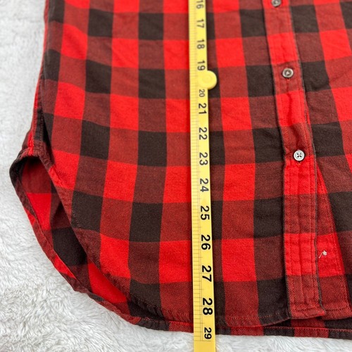 Ralph Lauren Denim & Supply Shirt Women's L Red Black Buffalo Check Twill Cotton - Picture 6 of 6