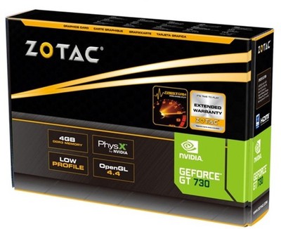 Zotac Grafikkarte GeForce GT 730 4 GB GDDR3 ZT-71115-20L
