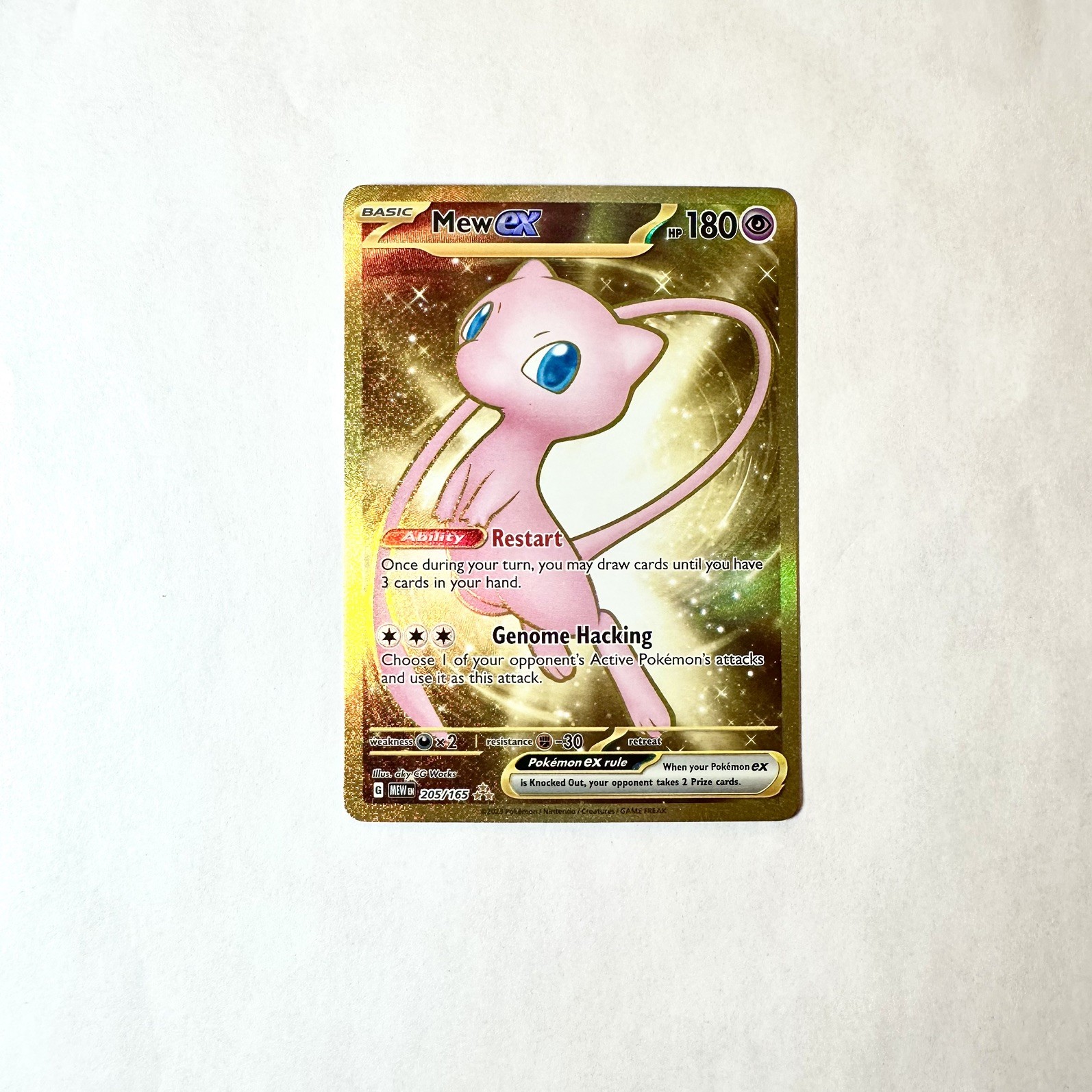 Mew ex 2023 Scarlet & Violet: 151 #205/165 Hyper Rare (Secret