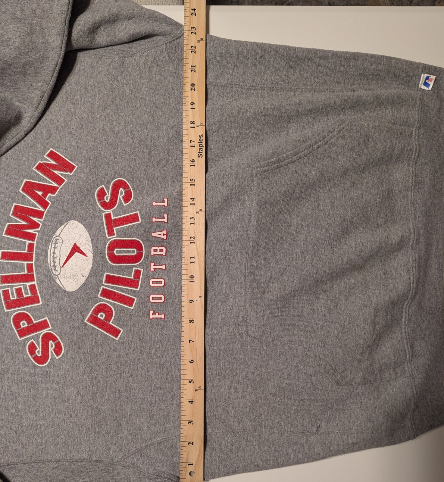 Cardinal Spellman High School Football Rare Hoodie Men XL Gray Heavy Spellout image 5