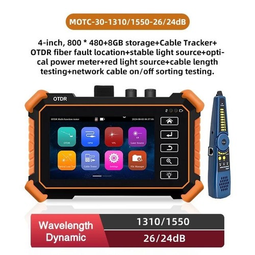 4In OLED OTDR Tester MOT-30 Touch Screen OPM VFL Optic Time-domain Reflectometer - Bild 14 von 14