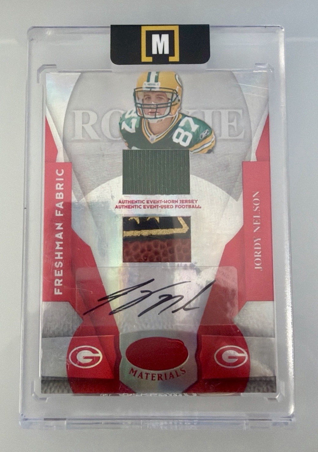 Jordy Nelson Leaf Certified Materials #225 Autograph