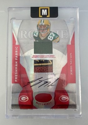 2008 Leaf Certified Materials Red 3/250 Jordy Nelson Rookie Dual Relic Auto RC