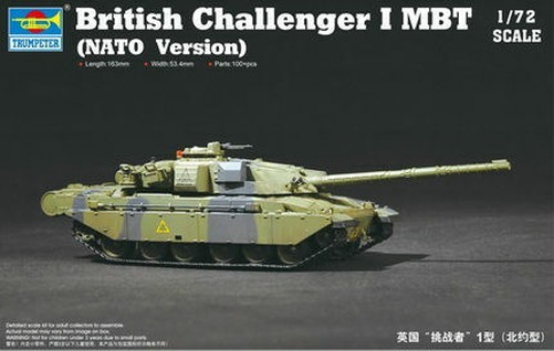 Trumpeter 07106 - 1:72 British Challenger I MBT (NATO version) - New