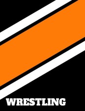 Wrestling College Ruled Notizbuch 100 Blatt orange schwarz diagonal 100 Blatt