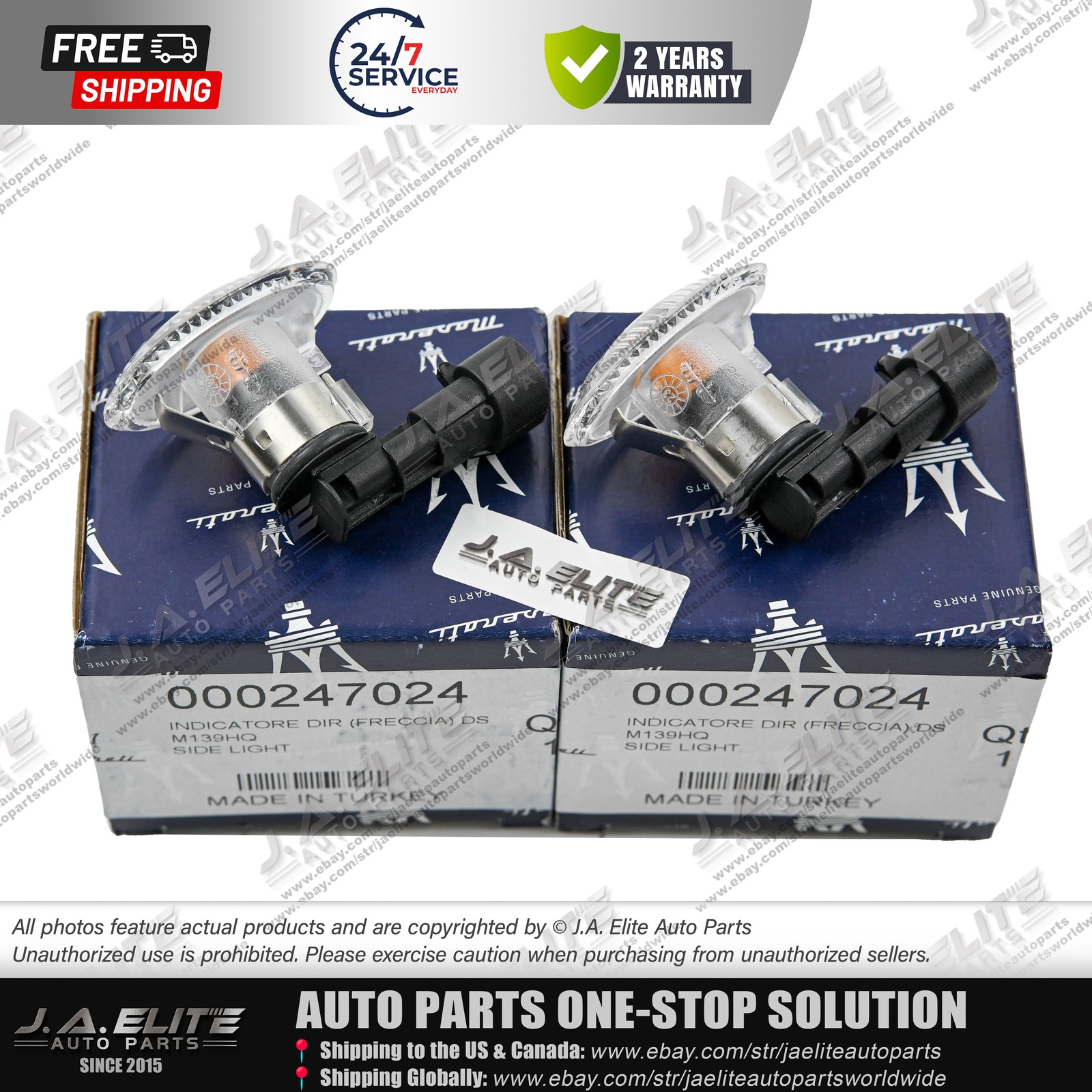 2pcs Genuine Maserati Side Light for GranCabrio GranTurism Quattroporte 247024