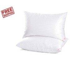 Hotel Collection Queen Size Bed Pillows - 2 Pack, Breathable Plush Comfort