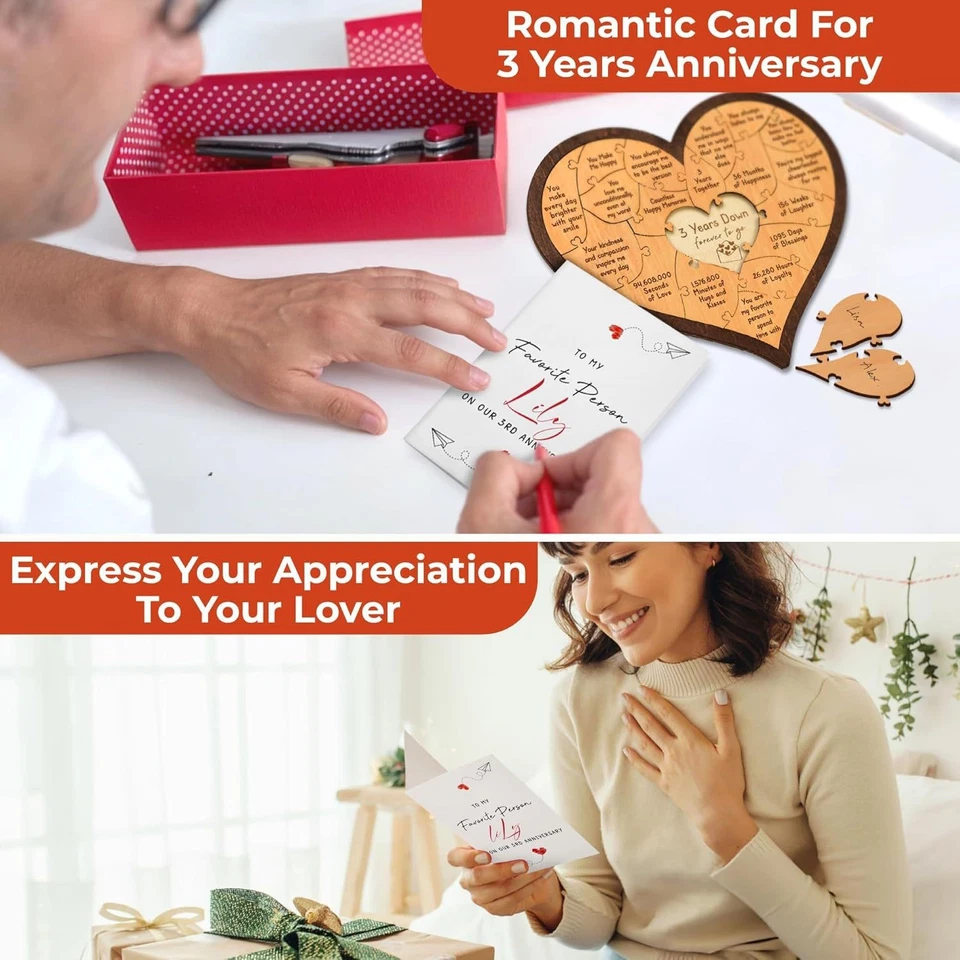 Valentine's Day & Anniversary Gift: Wooden Heart Puzzle Board for Home Decor - image 2 of 4