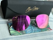 Maui Jim Crater Rim MJ 824 24B Titanium Frame  Maui Sunrise Polarized Lens