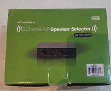 Monoprice 2-Channel A/B Speaker Selector Volume Control 14AWG Black NEW IN BOX