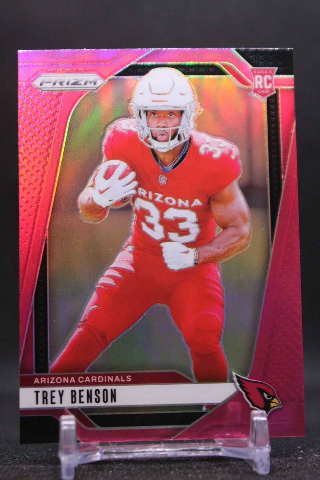 Trey Benson #392 2024 Panini Prizm Pink Arizona Cardinals RC Rookie