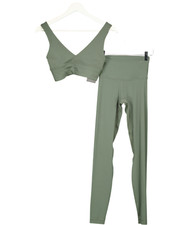 LULULEMON 2-piece Green Sports Bra & Leggings Set UK S/M