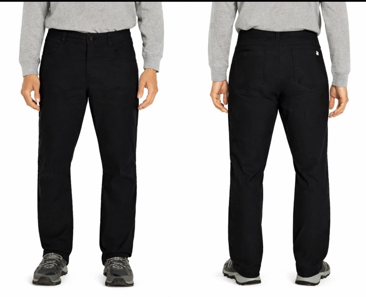 Orvis Men's Fleece Lined Stretch Fabric Pants Size 34X30 Black Fishing Outdoor
