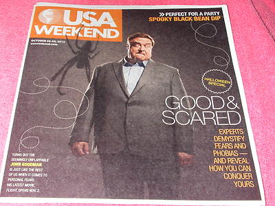 USA WEEKEND MAGAZINE OCTOBER 2012 JOHN GOODMAN HALLOWEEN FEARS & PHOBIAS