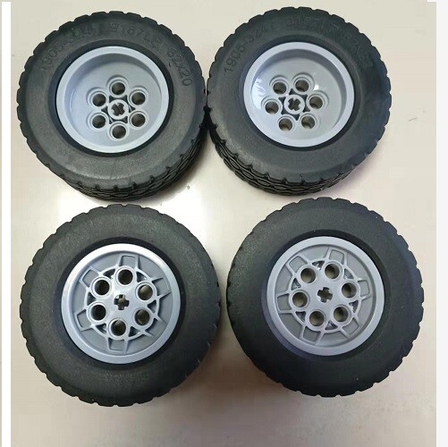 4 X Technic Parts Tire Wheel 32019 86652 Set Wheels Tires 62x20 & Rims 43.2x18