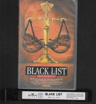 UFA Video   BLACK LIST  Eine Hure packt aus    VHS Rarität