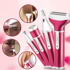 4 in 1 Hair Removal Electric Shaver Ladies Epilator Cordless for Body Facial
