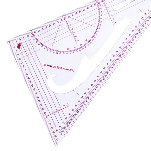 Multi-function Triangular Scale Ruler Measure Plastic Dressmaking Tailor Sew-b - Picture 6 of 9