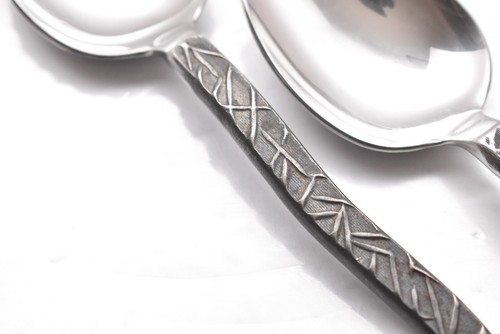 New Wave Gourmet Impostazioni Cucchiai Acciaio Forgiato Forchette Coltello Posate Assortite 6 pz - Foto 14 di 16