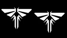 Last of Us Firefly 2 White Graphic Vinyl Decal Car Truck Windows laptop notebook