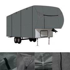 LABLT RV Cover 5th Wheel 29'-33' 4 Layer Camper Windproof Anti-Scratches Gray