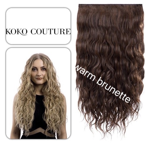 Hair Extension Beach Wave Natural Curly Wavy Thick 3 Weft Clipped Koko Couture - Picture 42 of 53