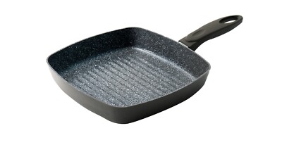 Aluminium 24 cm quadratische Grillpfanne, antihaftbeschichtet, alle Kochfelder kompatibel Grillplatte