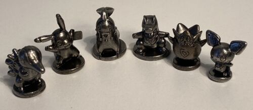 POKEMON Monopoly Edition Board Game Replacement Parts Pieces 6 Tokens