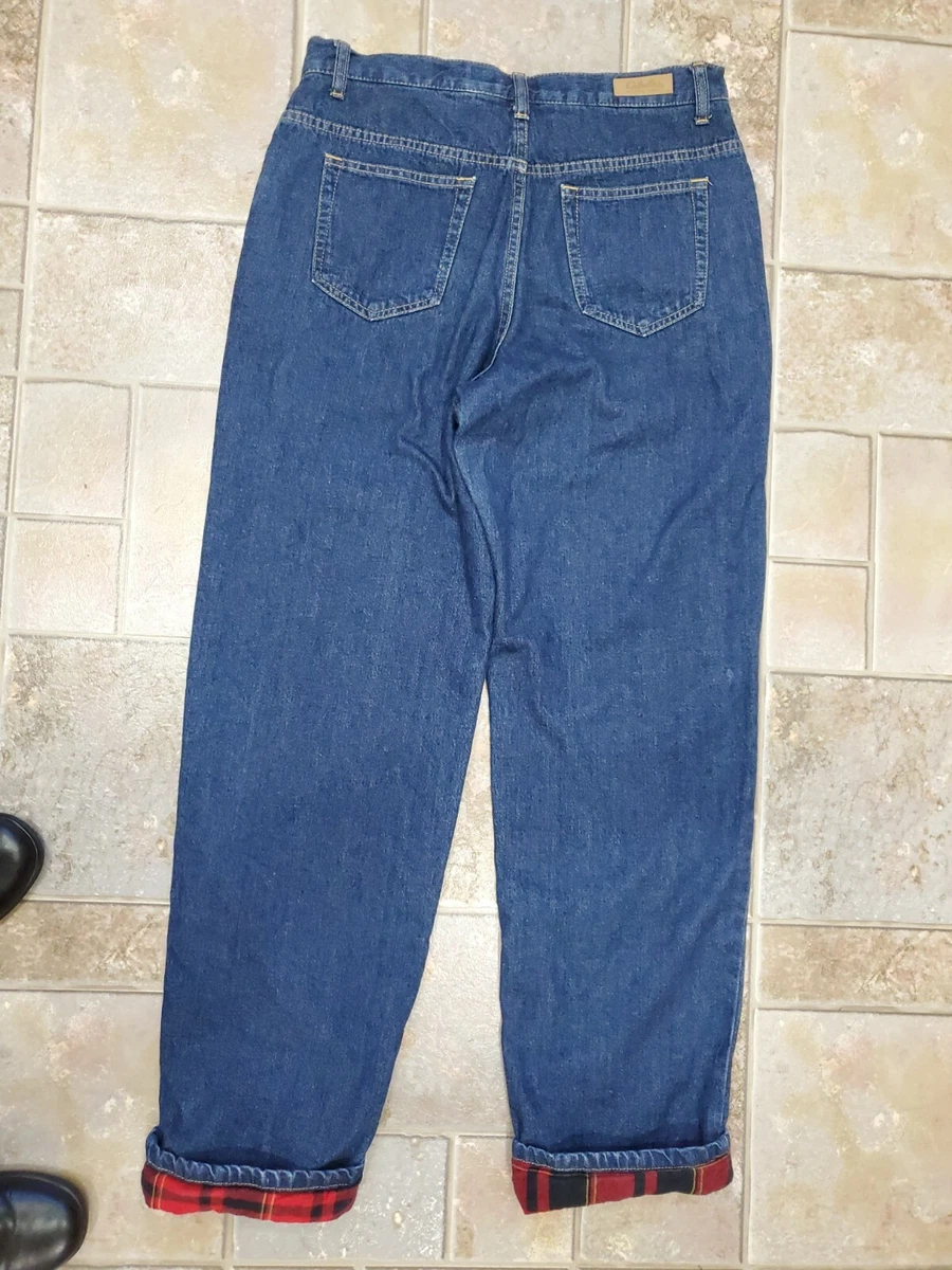 Ladies flannel outlet lined jeans
