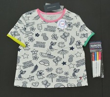 Boy's/Girls Tommy Hilfiger Short-Sleeve Tee T Shirt Color your own w Markers