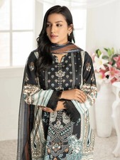 Lawn Slub Shirt  Silk Dupatta Pakistani Style Summer 2Pc Suit  Unstitched 