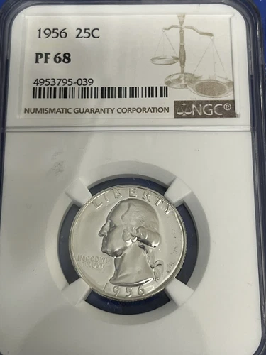 1956 NGC PF68 Washington quarter