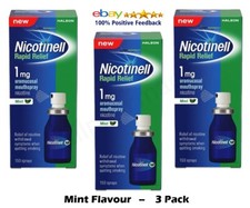 Nicotinell Rapid Relief Mint Spray 150 1mg Expiry 10-2027 Pack 3