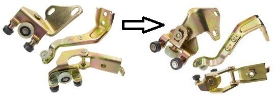 Rouleau de guidage de porte de Sprinter 95-06 en acier renforcé anti-usure