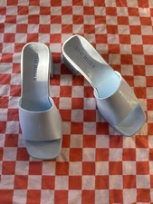 Steve Madden Harlin Sandals Blue Mules 8 $69