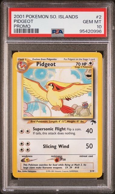 PSA 10 Pidgeot 2/18 Southern Islands Promo 2001 Pokemon Card