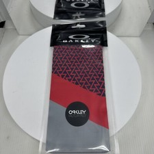 Oakley Sunglasses Microbag Cleaning  Storage Pouch FRENCH RED W/ Gray DESIGN.