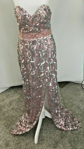 NINA CANACCI 5021 Silver Pink Strapless 