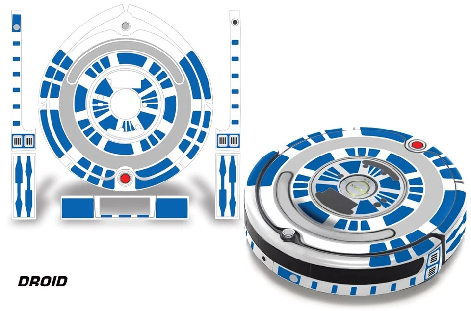247SKINS Skin Decal Wrap For iRobot Roomba 500/600 Series Vacuum Stickers Kit DROID