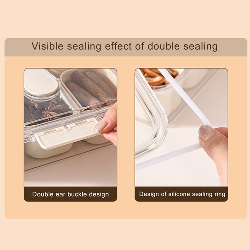 Spice Storage Box - 9 Compartments, Divided Tray with Lid, Food Grade - Picture 8 of 21