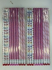 20 2 packs of 10 Valentine's Day Pencils Classroom Reward hearts rainbows