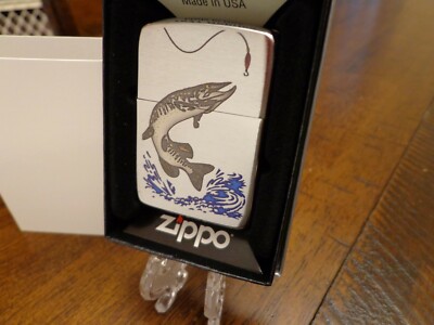 NORTHERN PIKE FISH FISHING 1941 REPLICA ZIPPO LIGHTER MINT IN BOX