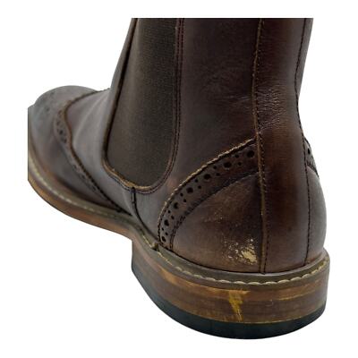 FLORSHEIM Streets WT Boot Size MENS 8M Brown Leather Wingtip 