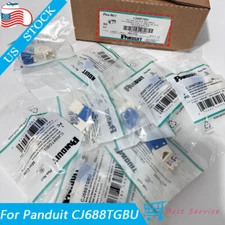 For Panduit Giga TX Cat6 Network Jack Blue CJ688TGBU Quantity 50 Free Shipping